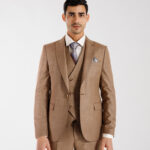 Costume Camel avec Gilet Croisé - Ornella Luigi