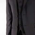 Costume Tergale Anthracite avec Gilet Croisé - Ornella Luigi