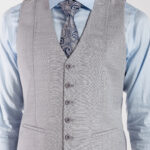 Costume Gris clair avec Gilet Croisé - Ornella Luigi