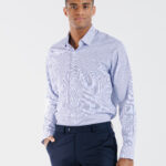 Chemise Blanche à Carreaux Navy - Ornella Luigi